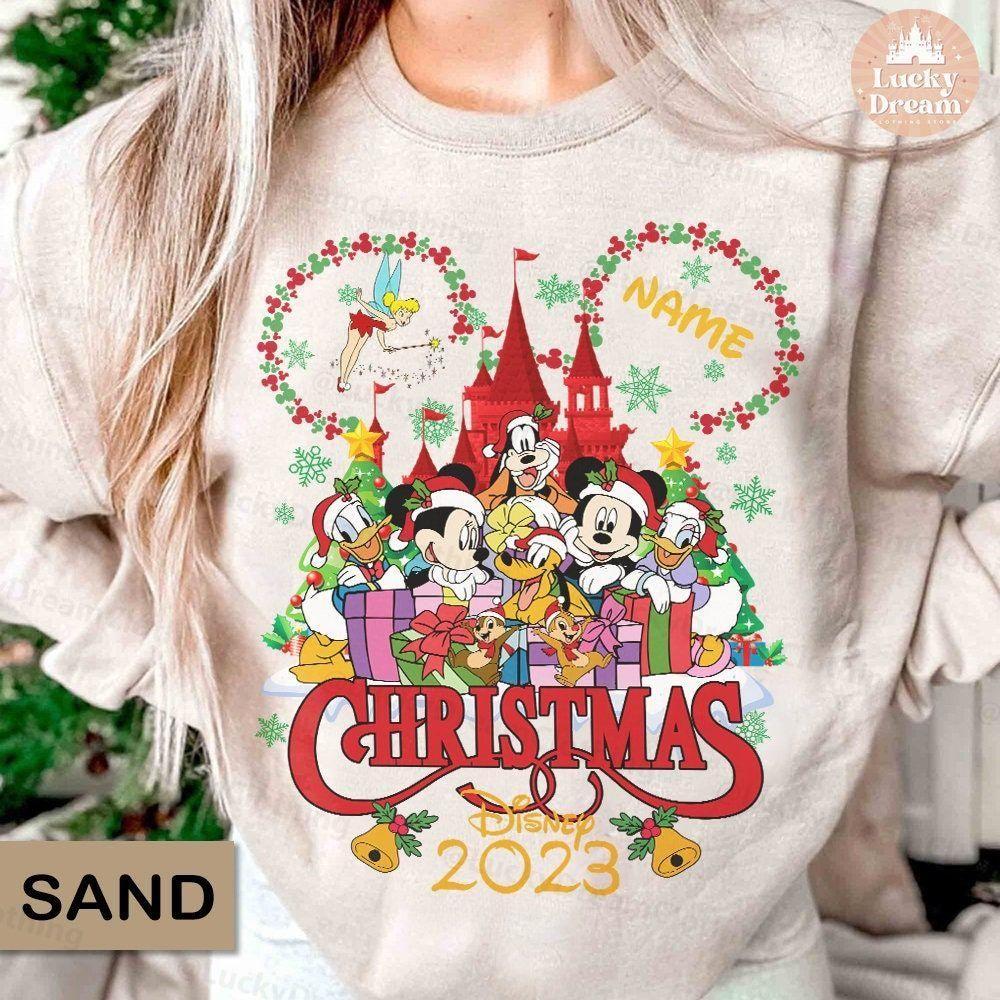 Personalized Minnie Mickeys Very Merry Christmas Party 2023 Vuitino Shirt